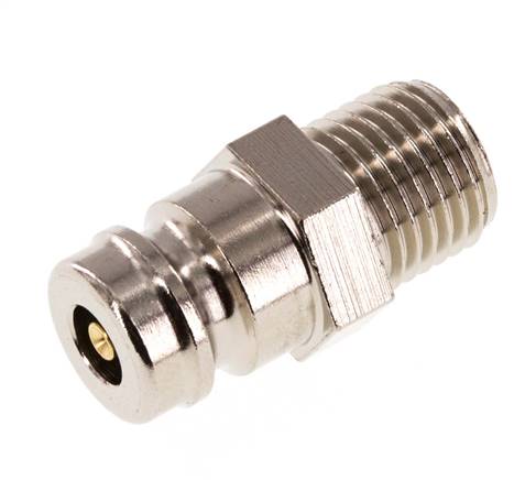 Messing DN 9 Tempereerkoppeling Insteeknippel G 1/4 inch Buitendraad Dubbele afsluiting