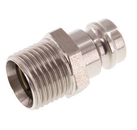 RVS DN 9 Tempereerkoppeling Insteeknippel M16x1.5 Buitendraad Dubbele afsluiting