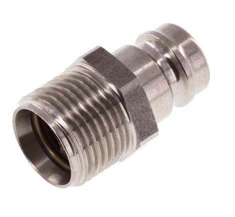 RVS DN 9 Tempereerkoppeling Insteeknippel G 3/8 inch Buitendraad Dubbele afsluiting