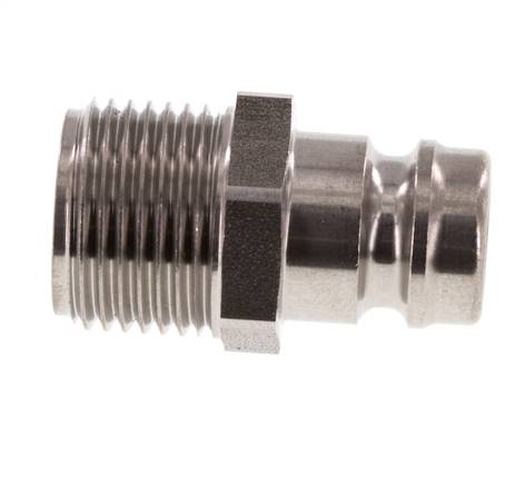 RVS DN 9 Tempereerkoppeling Insteeknippel G 3/8 inch Buitendraad Dubbele afsluiting
