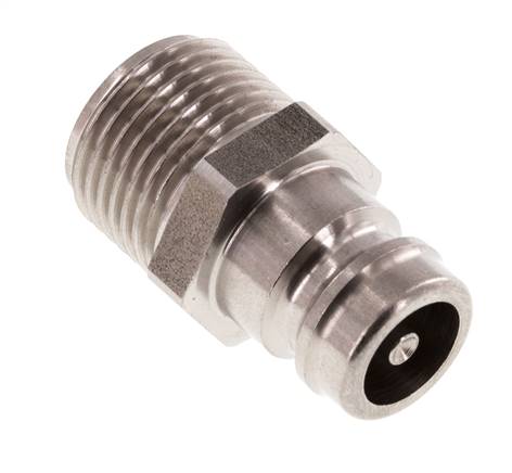 RVS DN 9 Tempereerkoppeling Insteeknippel G 3/8 inch Buitendraad Dubbele afsluiting