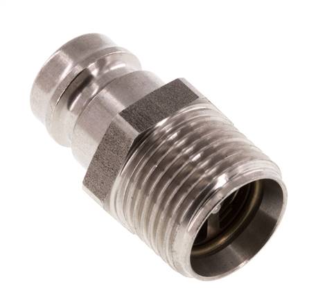 RVS DN 9 Tempereerkoppeling Insteeknippel G 3/8 inch Buitendraad Dubbele afsluiting