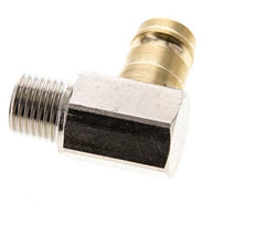Brass DN 9 Mold Coupling Plug R 1/4 inch Male Threads 90-deg