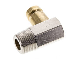 Brass DN 9 Mold Coupling Plug R 3/8 inch Male Threads 90-deg