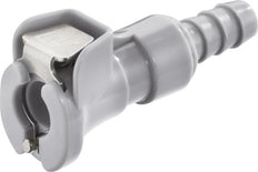PP DN 3.2 Linktech Koppeling Snelkoppeling 6.4 mm Slangpilaar Dubbele afsluiting Grijze 20 Series