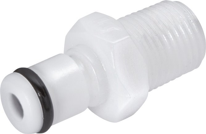 POM DN 3.2 Linktech Koppeling Insteeknippel 1/8 inch NPT buitendraad 20 Series
