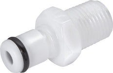 POM DN 3.2 Linktech Koppeling Insteeknippel 1/4 inch NPT buitendraad 20 Series