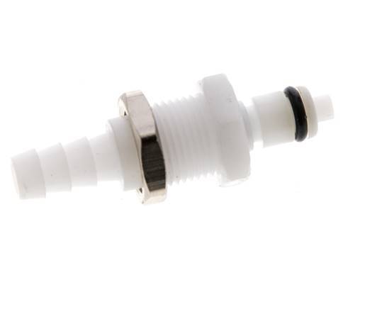 POM DN 3.2 Linktech Koppeling Insteeknippel 6.4 mm Slangpilaar Schotkoppeling 20 Series