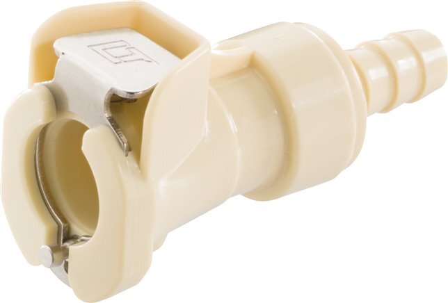 PP DN 6.4 Linktech Koppeling Snelkoppeling 9.5 mm Slangpilaar Beige 40 Series