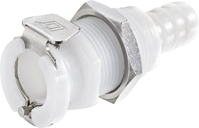 POM DN 6.4 Linktech Koppeling Snelkoppeling 7.9 mm Slangpilaar Schotkoppeling 40 Series