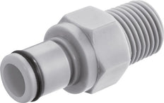 PP DN 6.4 Linktech Koppeling Insteeknippel 1/4 inch NPT buitendraad Grijze 40 Series