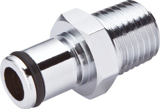 Messing DN 6.4 Linktech Koppeling Insteeknippel 1/4 inch NPT buitendraad Dubbele afsluiting 40 Series