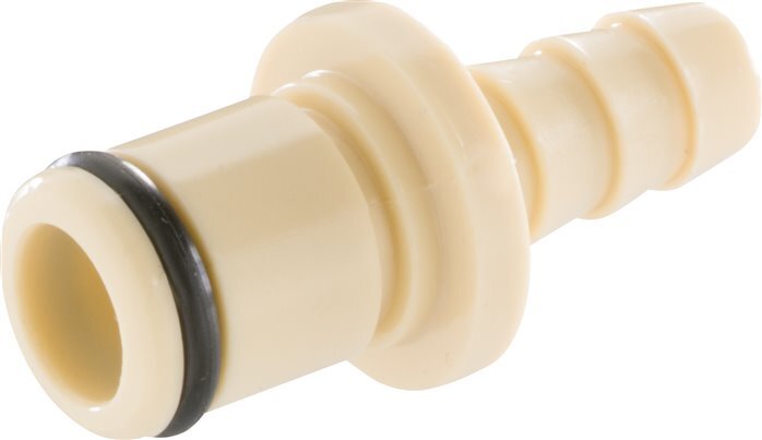 PP DN 6.4 Linktech Koppeling Insteeknippel 6.4 mm Slangpilaar Beige 40 Series