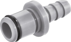 PP DN 6.4 Linktech Koppeling Insteeknippel 6.4 mm Slangpilaar Dubbele afsluiting Grijze 40 Series