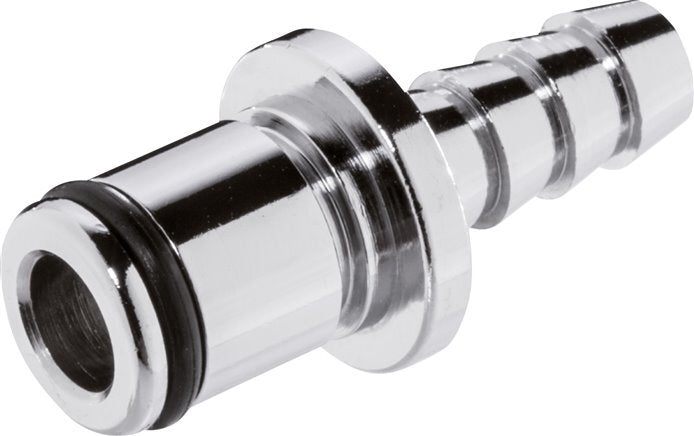 Messing DN 6.4 Linktech Koppeling Insteeknippel 6.4 mm Slangpilaar Dubbele afsluiting 40 Series
