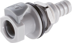 PP DN 6.4 Linktech Coupling Socket 9.5 mm Hose Pillar Bulkhead Double Shut-Off 50 Series