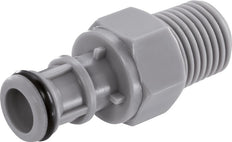 PP DN 6.4 Linktech Koppeling Insteeknippel 3/8 inch NPT buitendraad Dubbele afsluiting 50 Series