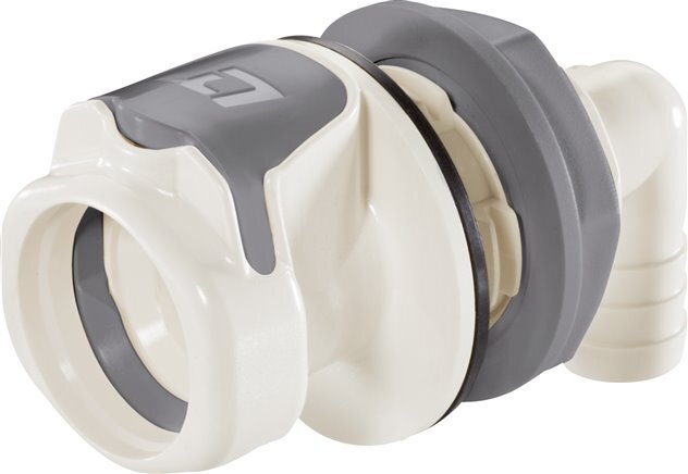 PSU DN 9.5 Linktech Koppeling Snelkoppeling 12.7 mm Slangpilaar Schotkoppeling Dubbele afsluiting 90-deg 60 Series