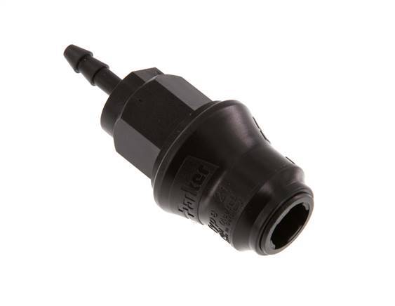 POM DN 5 Koppeling Snelkoppeling 4 mm Slangpilaar