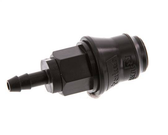 POM DN 5 Koppeling Snelkoppeling 6 mm Slangpilaar