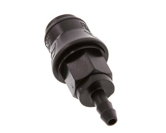 POM DN 5 Koppeling Snelkoppeling 6 mm Slangpilaar