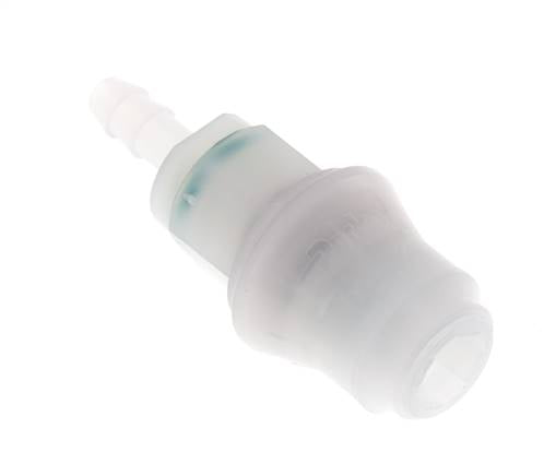 PVDF DN 5 Koppeling Snelkoppeling 6 mm Slangpilaar
