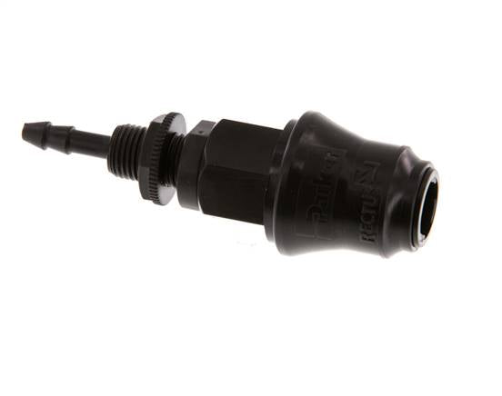 POM DN 5 Koppeling Snelkoppeling 4 mm Slangpilaar Schotkoppeling
