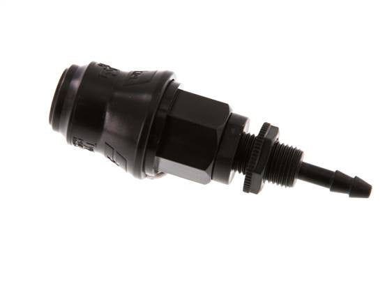 POM DN 5 Koppeling Snelkoppeling 4 mm Slangpilaar Schotkoppeling