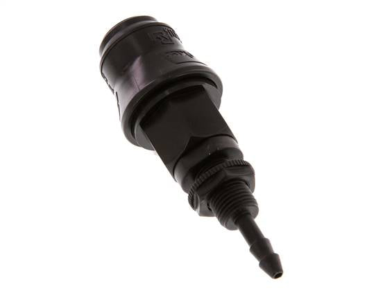 POM DN 5 Koppeling Snelkoppeling 4 mm Slangpilaar Schotkoppeling