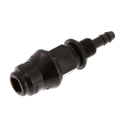 POM DN 5 Koppeling Snelkoppeling 6 mm Slangpilaar Schotkoppeling