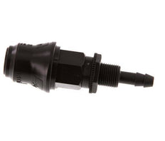 POM DN 5 Koppeling Snelkoppeling 6 mm Slangpilaar Schotkoppeling