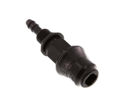 POM DN 5 Koppeling Snelkoppeling 6 mm Slangpilaar Schotkoppeling