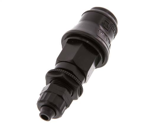 POM DN 5 Koppeling Snelkoppeling 6x8 mm opsteekfitting Schotkoppeling