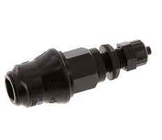 PVDF DN 5 Koppeling Snelkoppeling 6 mm Slangpilaar Schotkoppeling