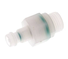 PVDF DN 5 Koppeling Insteeknippel G 1/4 inch Buitendraad Dubbele afsluiting