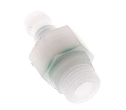 PVDF DN 5 Koppeling Insteeknippel G 1/4 inch Buitendraad Dubbele afsluiting