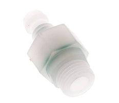 PVDF DN 5 Koppeling Insteeknippel G 1/4 inch Buitendraad Dubbele afsluiting