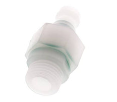 PVDF DN 5 Koppeling Insteeknippel G 1/4 inch Buitendraad Dubbele afsluiting