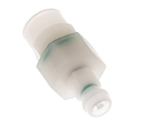 PVDF DN 5 Koppeling Insteeknippel G 1/8 inch Binnendraad Dubbele afsluiting