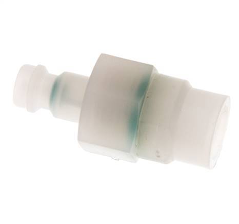 PVDF DN 5 Koppeling Insteeknippel G 1/8 inch Binnendraad Dubbele afsluiting