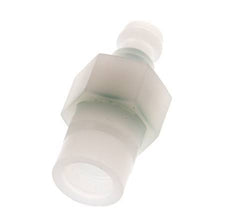 PVDF DN 5 Koppeling Insteeknippel G 1/8 inch Binnendraad Dubbele afsluiting