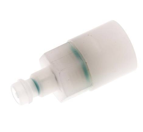 PVDF DN 5 Koppeling Insteeknippel G 1/4 inch Binnendraad Dubbele afsluiting