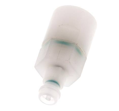 PVDF DN 5 Koppeling Insteeknippel G 1/4 inch Binnendraad Dubbele afsluiting