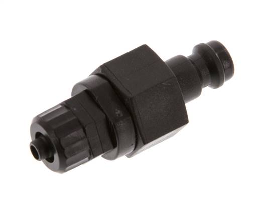POM DN 5 Koppeling Insteeknippel 4x6 mm opsteekfitting Dubbele afsluiting