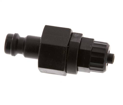 POM DN 5 Koppeling Insteeknippel 4x6 mm opsteekfitting Dubbele afsluiting