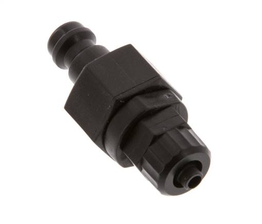 POM DN 5 Koppeling Insteeknippel 4x6 mm opsteekfitting Dubbele afsluiting