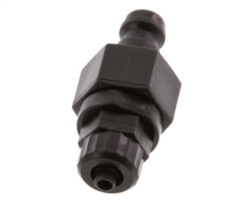 POM DN 5 Koppeling Insteeknippel 4x6 mm opsteekfitting Dubbele afsluiting