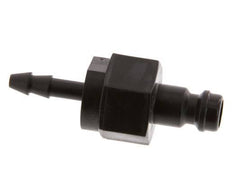 POM DN 5 Koppeling Insteeknippel 4 mm Slangpilaar Dubbele afsluiting