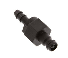 POM DN 5 Koppeling Insteeknippel 6 mm Slangpilaar Dubbele afsluiting