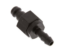POM DN 5 Koppeling Insteeknippel 6 mm Slangpilaar Dubbele afsluiting
